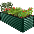 Outdoor Metal Raised Garden Bed for Vegetables, Flowers, Herbs - 8x4x2ft - Dark Green
