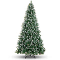 Pre-Decorated Christmas Tree w/ Pinecones, Flocked Branch Tips - 4.5ft