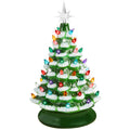 Pre-Lit Ceramic Tabletop Christmas Tree with Lights- 15in - Frosted w/ Multicolored Lights