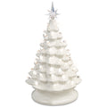 Pre-Lit Ceramic Tabletop Christmas Tree with Lights- 15in - White w/ Warm White Lights