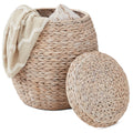 Multipurpose Hyacinth Storage Tote Basket - Transparent White