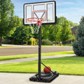 Adjustable Regulation-Size Basketball Hoop w/ Fillable Base, 2 Wheels - Clear
