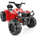 12V Kids Ride-On 4-Wheeler Quad ATV Car w/ 2.4mph Max, Bluetooth, Headlights - Red