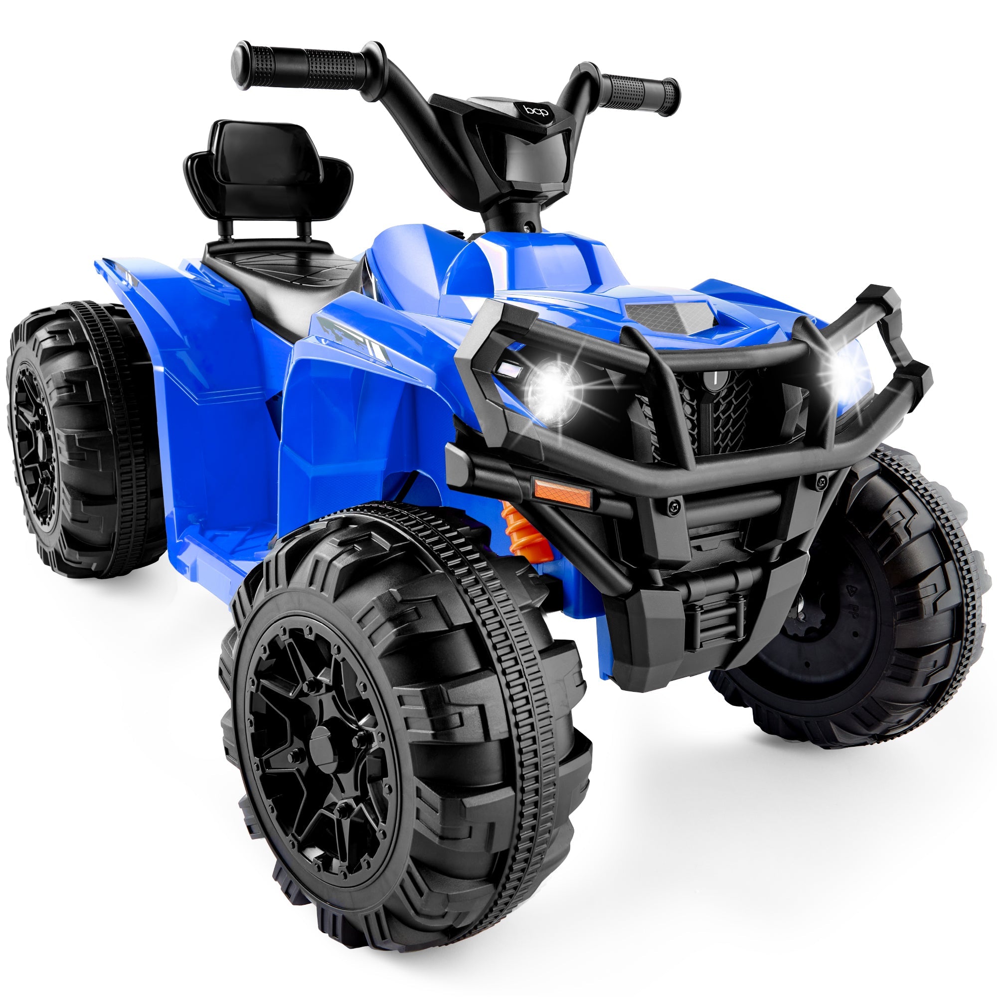 12V Kids Ride-On 4-Wheeler Quad ATV Car w/ 2.4mph Max, Bluetooth, Headlights - Blue