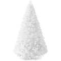 Artificial White Christmas Tree, Unlit Pine Design w/Easy Assembly - 7.5ft