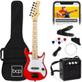 Kids Electric Guitar Beginner Starter Kit w/ 5W Amplifier - 30 in - Metallic Red