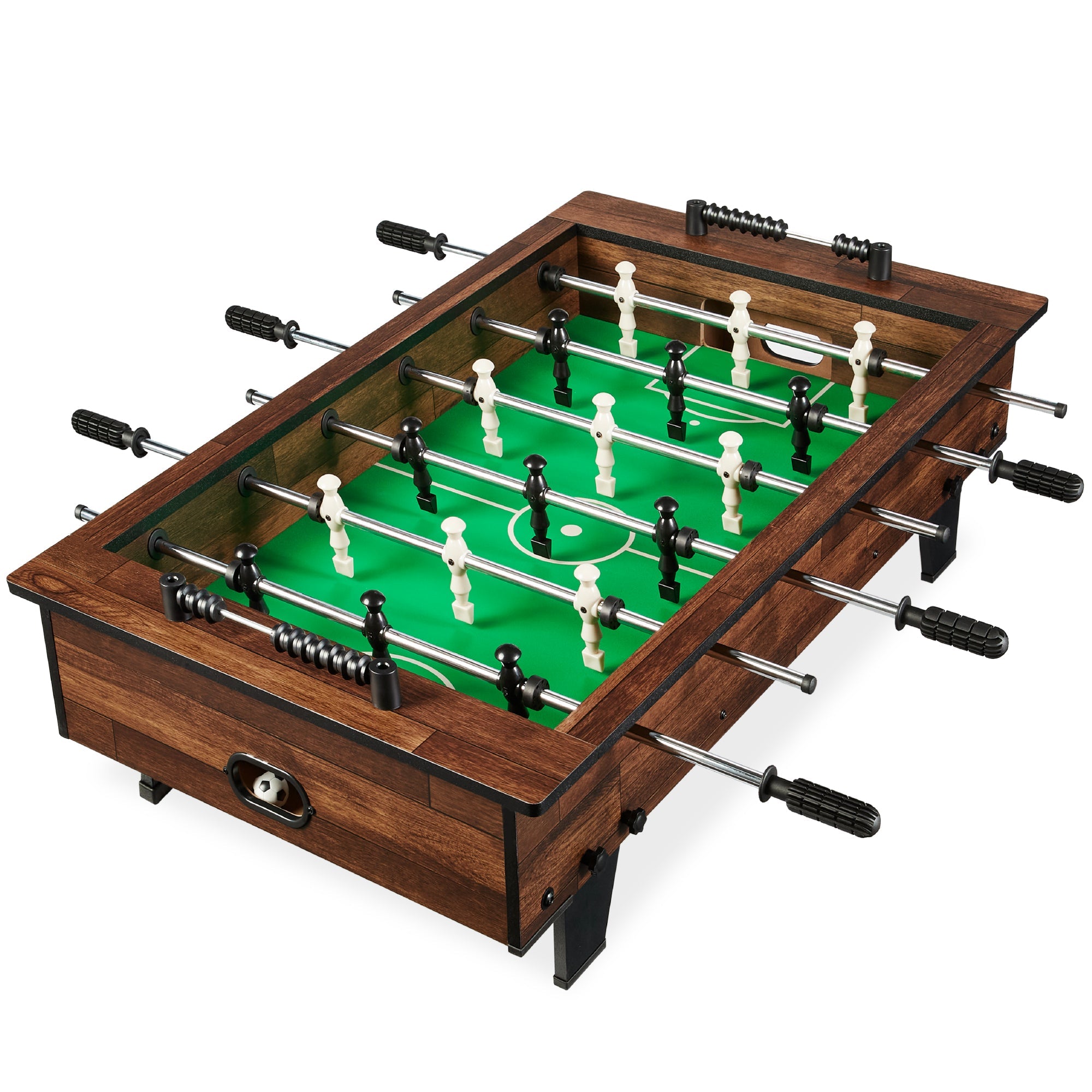Tabletop Foosball Table, Arcade Table Soccer w/ 2 Balls - 40in - Dark Wood