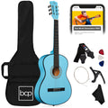 Beginner Acoustic Guitar Set w/ Case, Strap, Extra Strings - 38in - Sky Blue