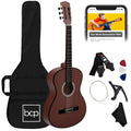 Beginner Acoustic Guitar Set w/ Case, Strap, Extra Strings - 38in - Dark Brown