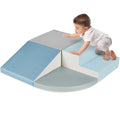 4-Piece Kids Climb & Crawl Soft Foam Shapes Structure Playset - Blue