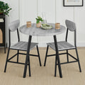 3-Piece Mid-Century Modern Round Dining Set w/ 2 Chairs