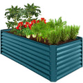 Outdoor Metal Raised Garden Bed for Vegetables, Flowers, Herbs - 6x3x2ft - Peacock Blue