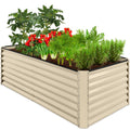 Outdoor Metal Raised Garden Bed for Vegetables, Flowers, Herbs - 6x3x2ft - Beige