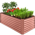 Outdoor Metal Raised Garden Bed for Vegetables, Flowers, Herbs - 6x3x2ft - Terracotta