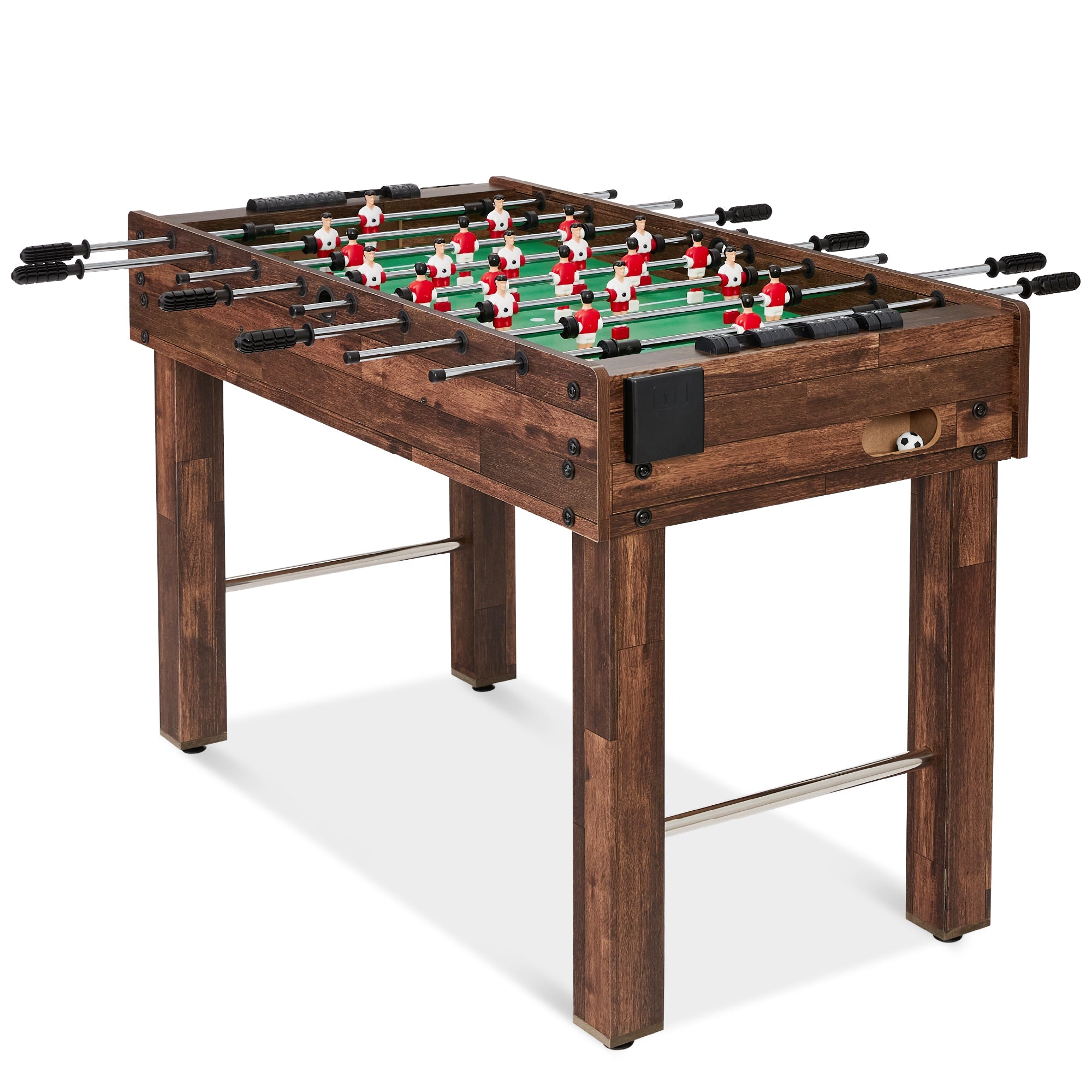 48in Foosball Table for Kids & Adults w/ 2 Balls - Walnut