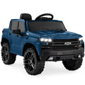 12V Licensed Chevrolet Silverado Ride On Truck w/ Parent Remote Control - Blue
