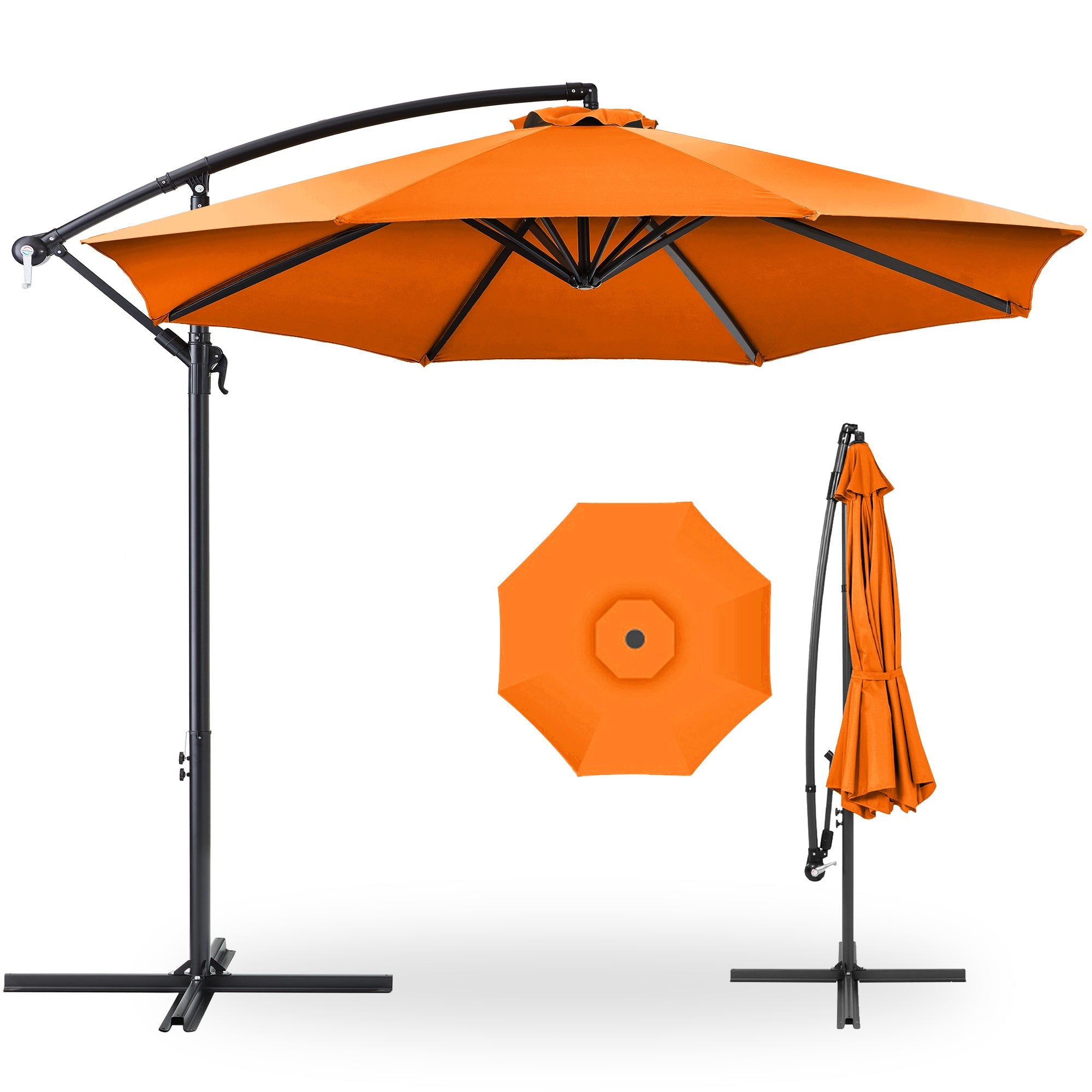 Offset Hanging Patio Umbrella - 10ft - Orange