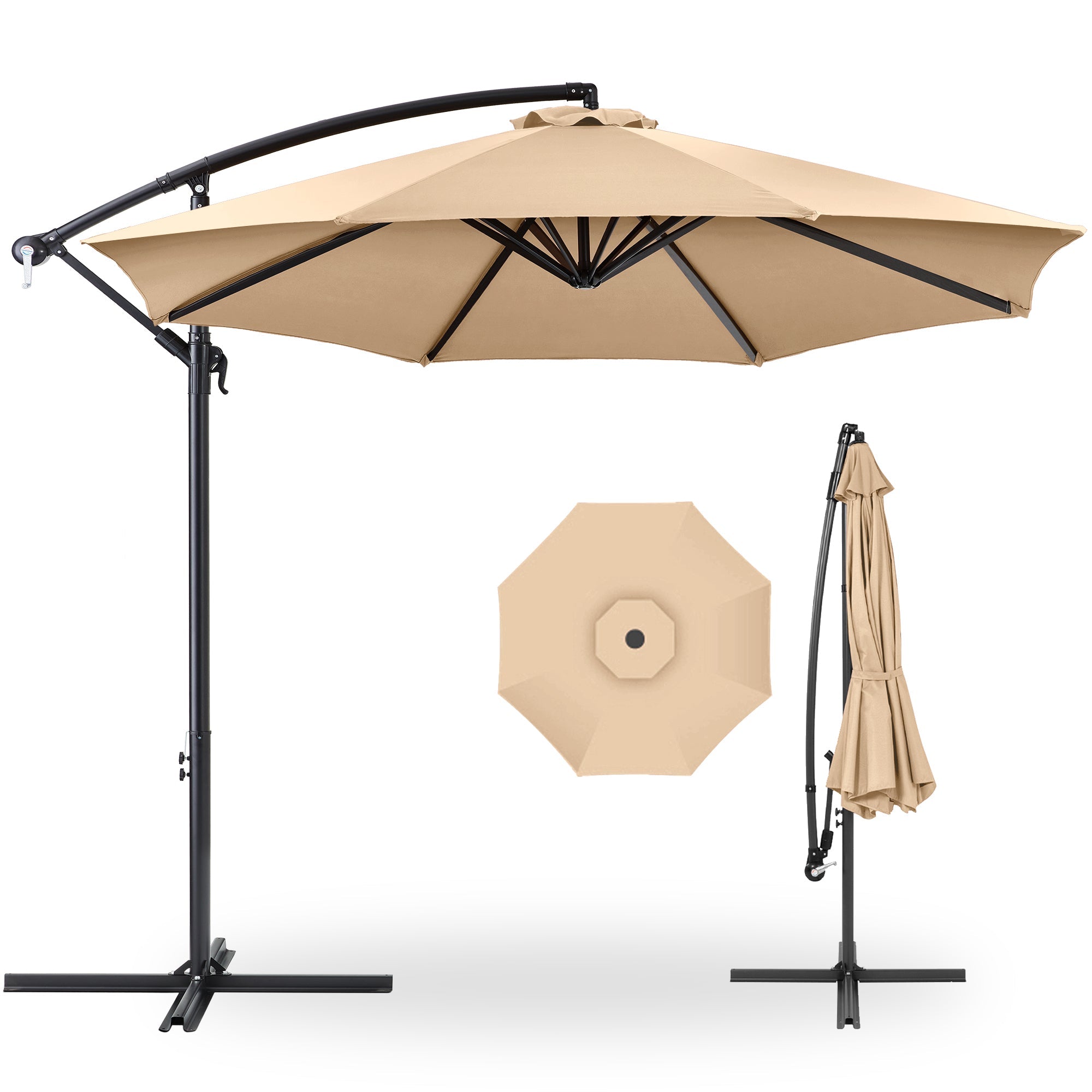 Offset Hanging Patio Umbrella - 10ft - Sand