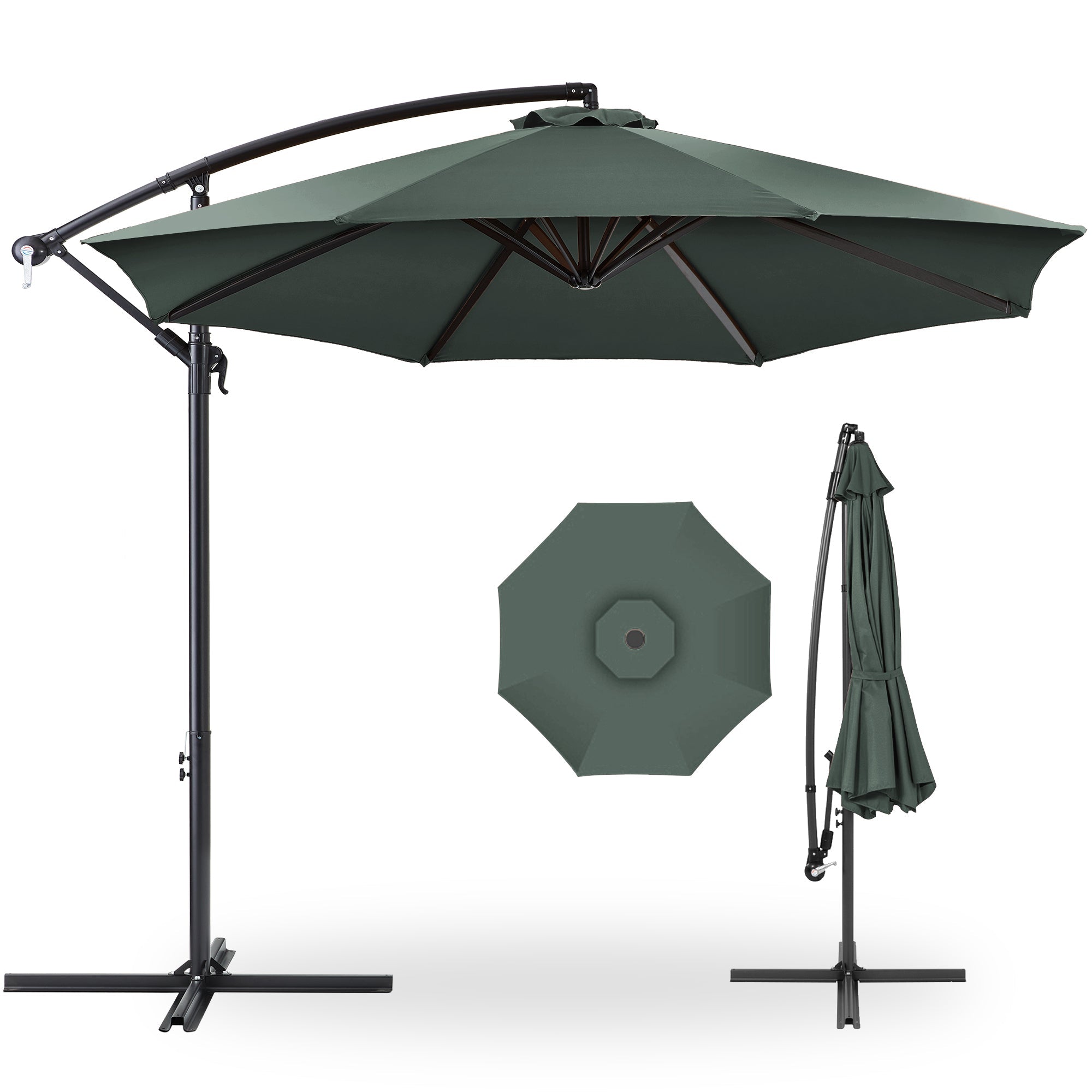 Offset Hanging Patio Umbrella - 10ft - Slate