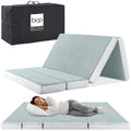 Folding Portable Seafoam Mattress Topper w/ Plush Foam - 4in - Full