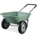 Dual-Wheel Wheelbarrow Garden Cart - Seafoam