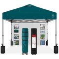 One-Person Setup Instant Pop Up Canopy w/ Side Wall, Carrying Case - 10x10ft - Cerulean