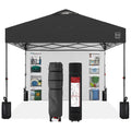 One-Person Setup Instant Pop Up Canopy w/ Side Wall, Carrying Case - 10x10ft - Gray