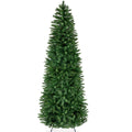 Unlit Spruce Pencil Christmas Tree w/ Folding Metal Base - 12ft