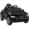 12V Kids Ride-On Car Officially Licensed Ford Mustang w/ Remote, 2 Speeds - Black