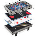 4-in-1 Multi Game Table Set w/ Air Hockey, Table Tennis, Billiards, Foosball - Gray