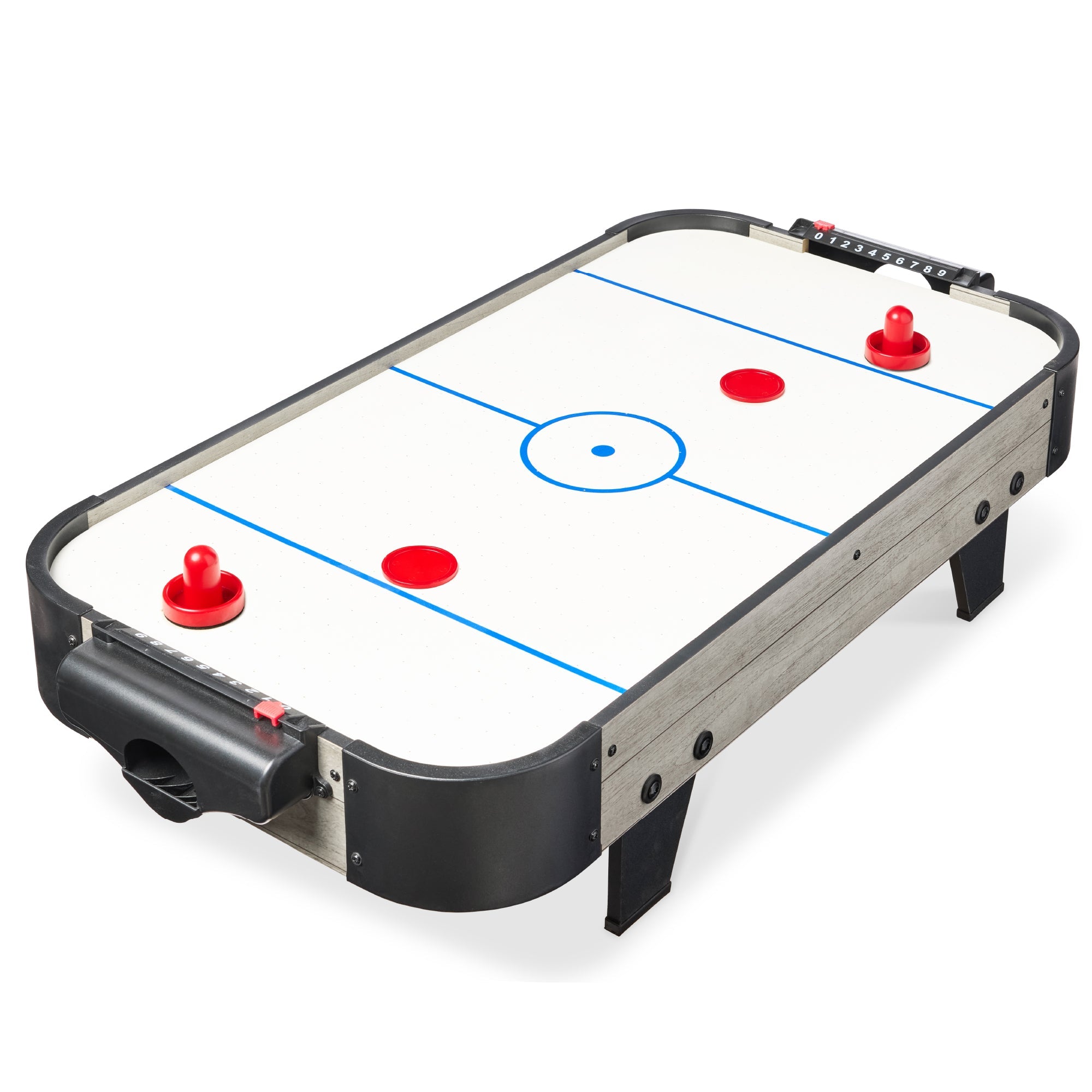 Tabletop Air Hockey Arcade Game Table w/ 2 Pucks, 2 Strikers - 40in - Gray