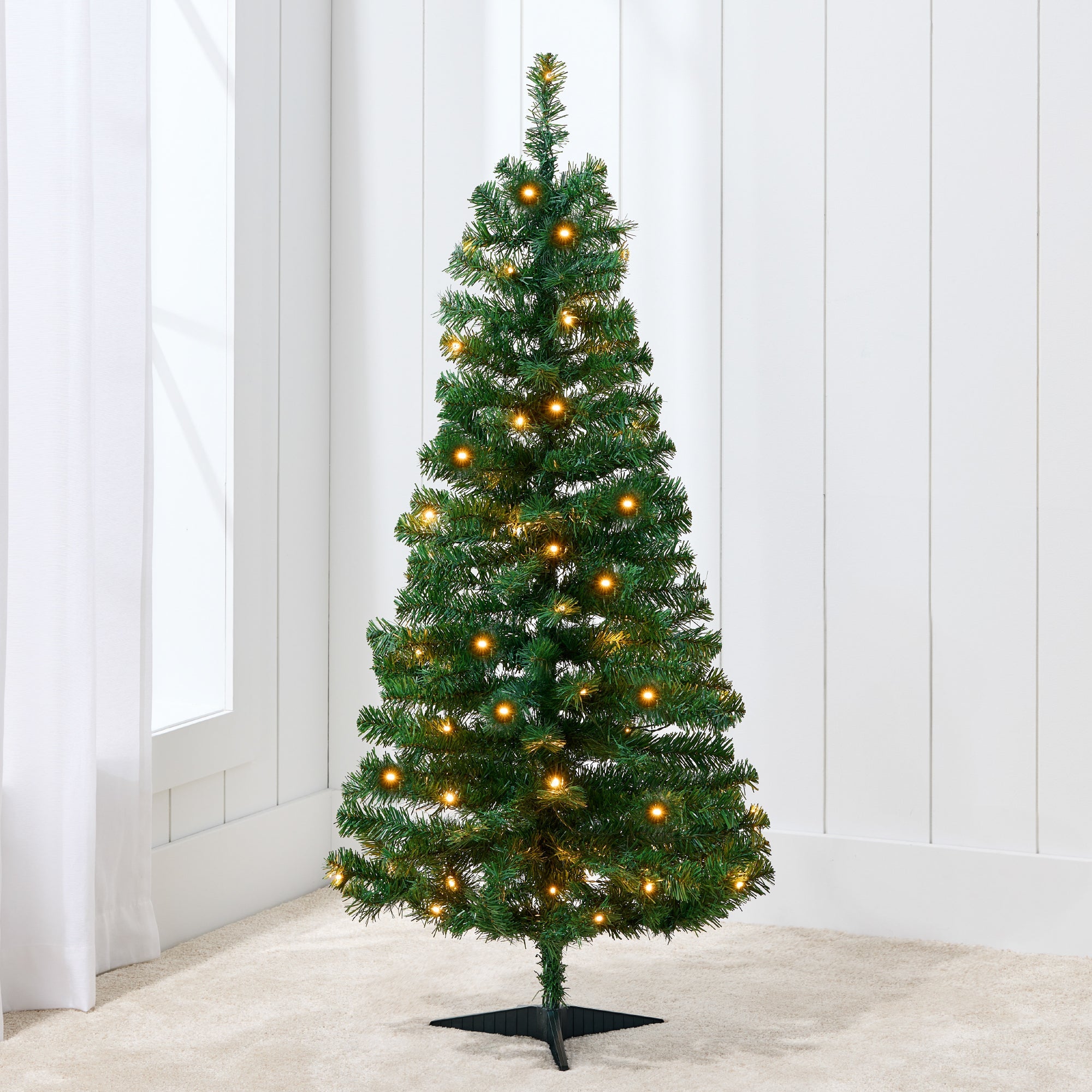 Prelit Colorful Mini Spruce Christmas Tree w/ LED Lights - 4ft - Green
