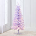 Prelit Colorful Mini Spruce Christmas Tree w/ LED Lights - 4ft - Lavender