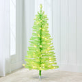 Prelit Colorful Mini Spruce Christmas Tree w/ LED Lights - 4ft - Lime Green