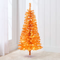 Prelit Colorful Mini Spruce Christmas Tree w/ LED Lights - 4ft - Orange