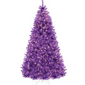 Pre-Lit Artificial Purple Christmas Tree w/ Incandescent Lights - 9ft