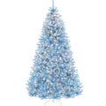 Pre-Lit Artificial Baby Blue Christmas Tree w/ Incandescent Lights - 7.5ft