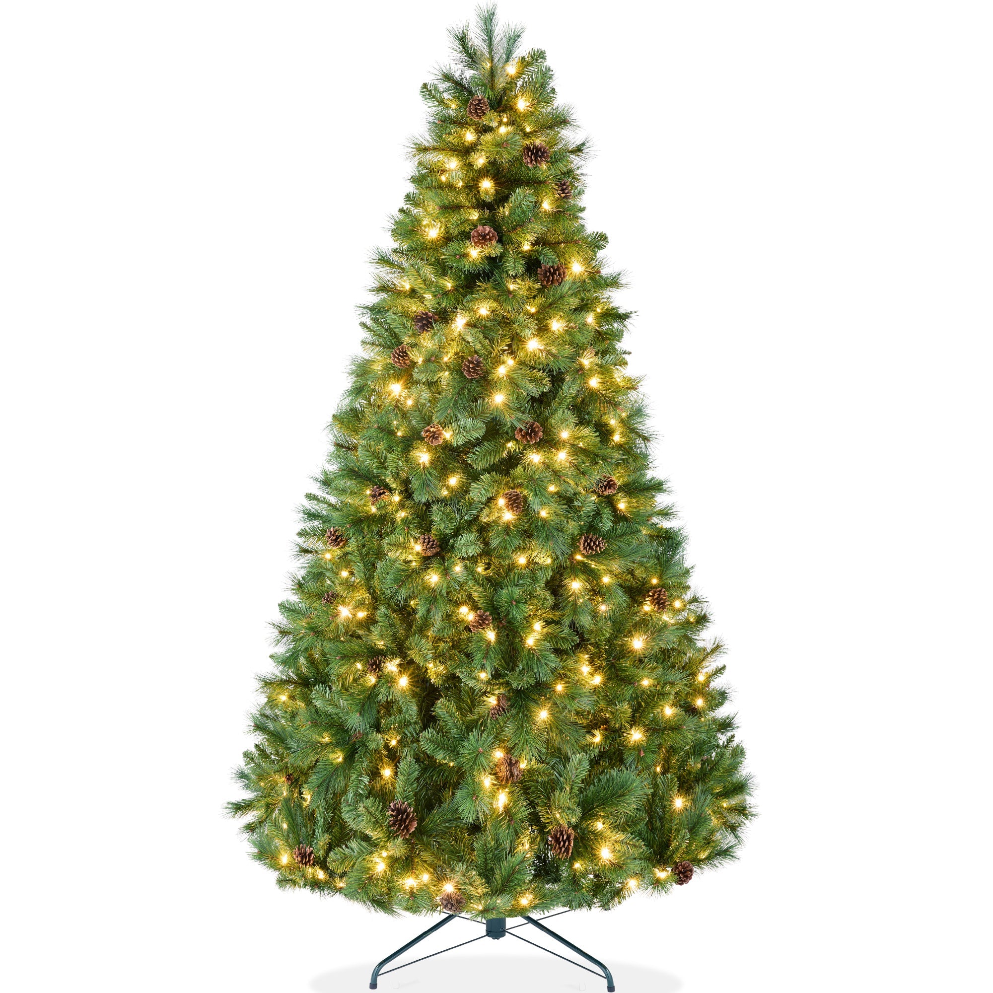 Pre-Lit Artificial Scotch Pine Christmas Tree w/ Metal Stand - 4.5ft