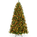 Pre-Lit Pre-Decorated Spruce Christmas Tree w/ Pine Cones, Berries - 12ft