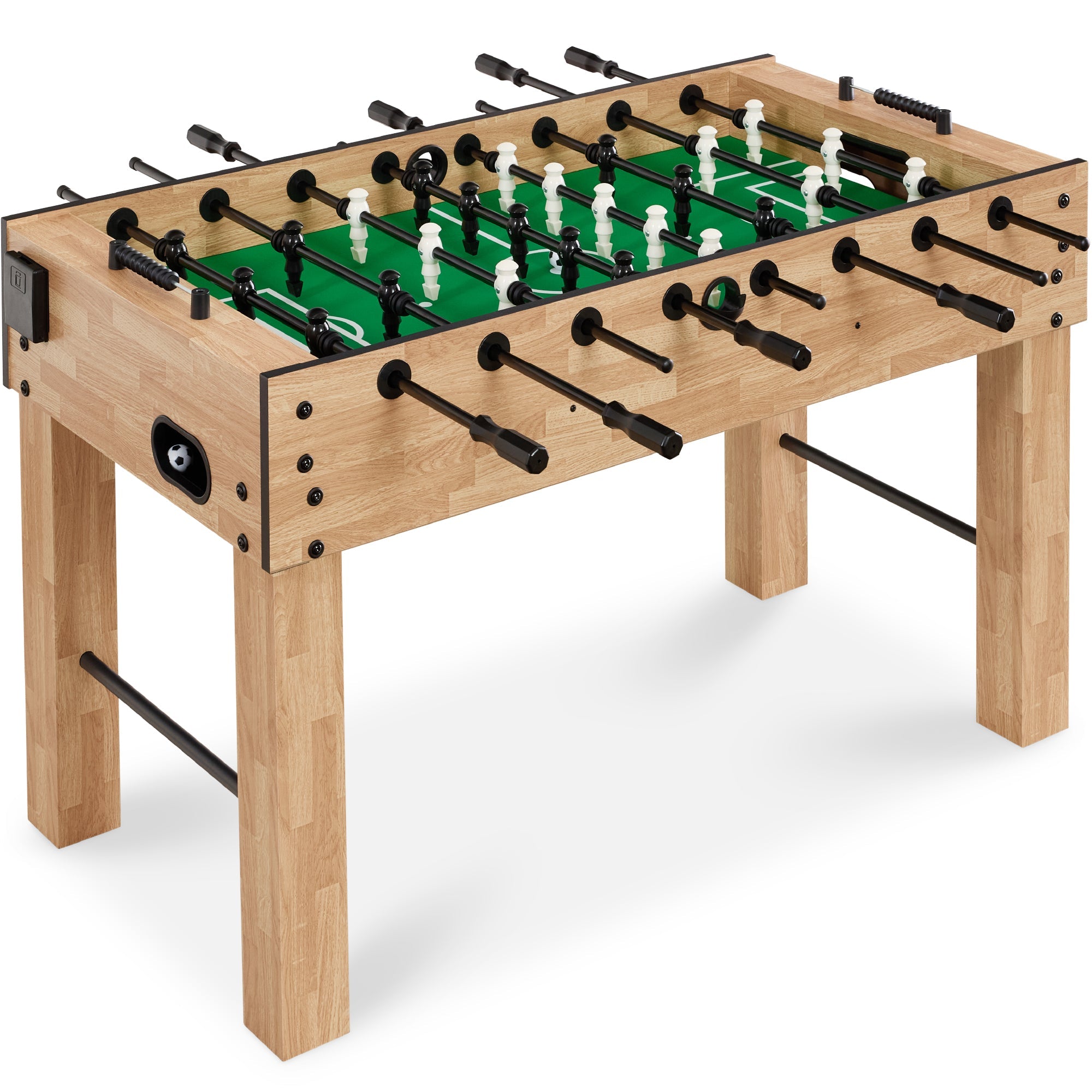Large Full-Size Foosball Table w/ 2 Balls, 2 Cup Holders - 54in - Natural
