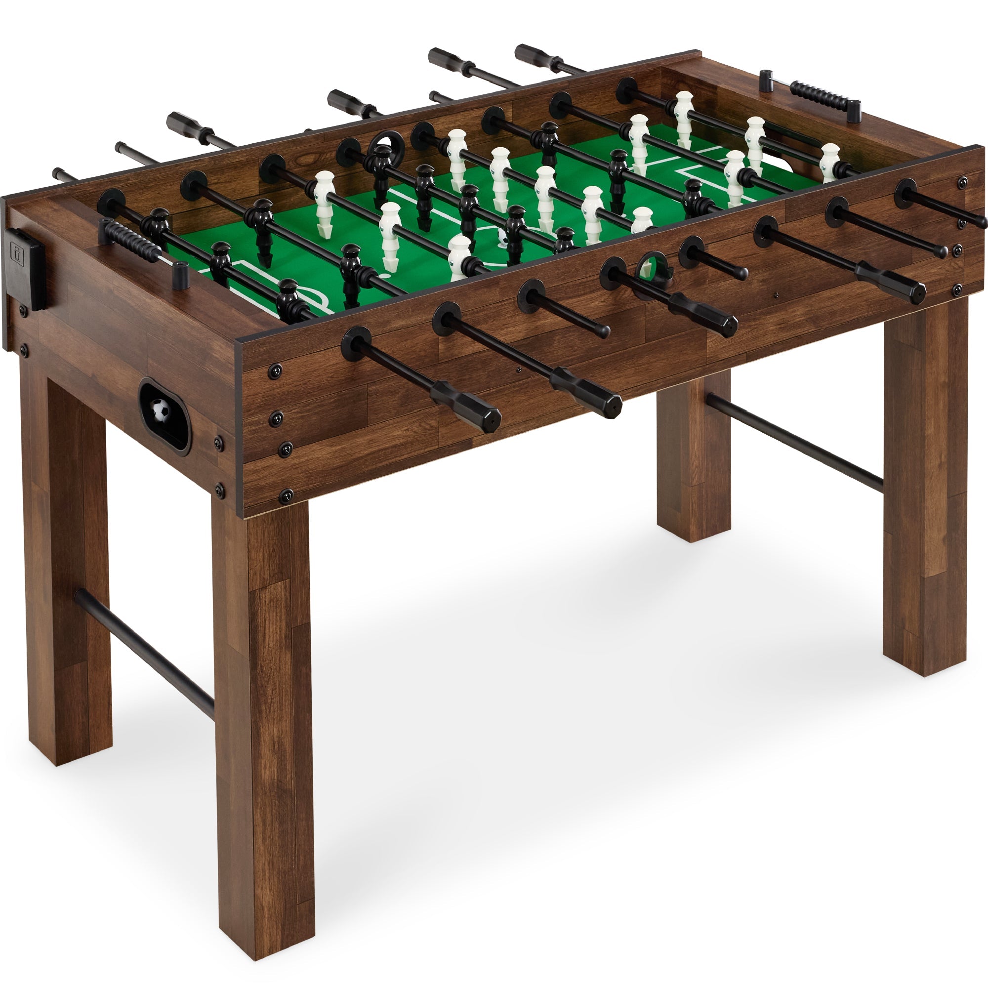 Large Full-Size Foosball Table w/ 2 Balls, 2 Cup Holders - 54in - Walnut