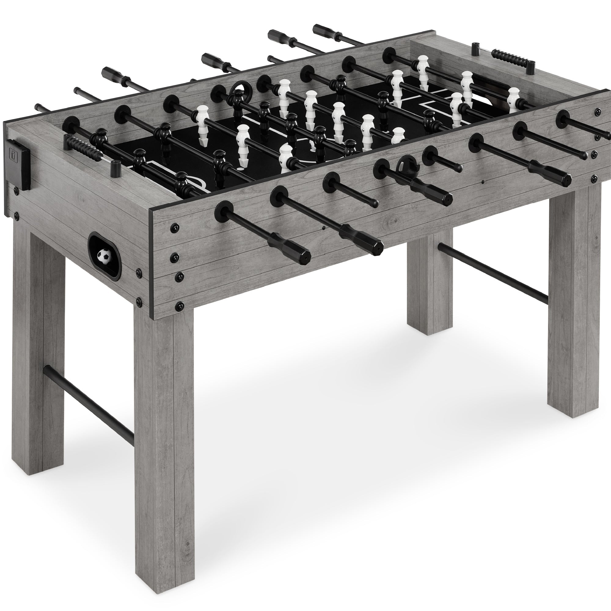 Large Full-Size Foosball Table w/ 2 Balls, 2 Cup Holders - 54in - Gray