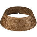 Woven Hyacinth Christmas Holiday Tree Collar - 36in - Chestnut