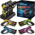 Set of 4 Rechargeable Laser Tag Blasters w/ Docking Station, No Vests Needed - Yellow/ Green/ Blue/ Pink