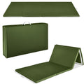 Folding Exercise Fitness Workout Gym Floor Mat w/ Handles - Jungle
