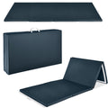 Folding Exercise Fitness Workout Gym Floor Mat w/ Handles - Eclipse