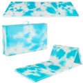 Folding Exercise Fitness Workout Gym Floor Mat w/ Handles - Tie Dye