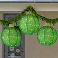3-Piece Hanging Pop-Up Ornaments Outdoor Christmas Decor, LED Lights - Green
