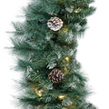 9Ft Pre-Lit Christmas Garland W/ 2-In-1 Led Lights - Frosted - Battery