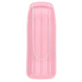 48in Kids Toboggan Snow Sled Board w/ Pull Rope, Curved Edges - Light Pink